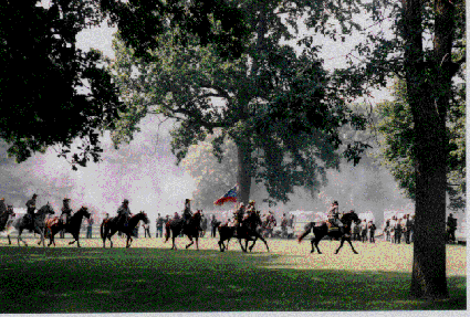 Mounted and dismounted Cav at Jacksonville, IL 2001