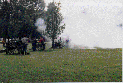 Confederate artillery engaged at Jacksonville, IL 2001