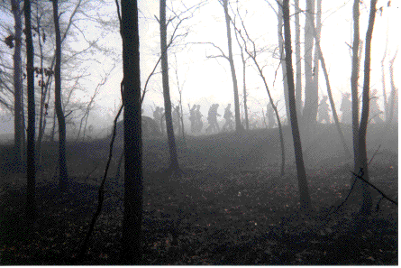 Marching to pick a morning fight with the Yanks at Shiloh, TN 2002